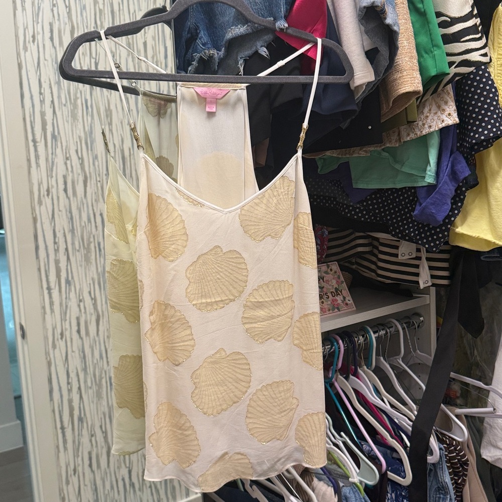 Lilly Pulitzer Cream and Gold Camisole